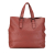 Bottega Veneta B Bottega Veneta Red Calf Leather Intrecciato Belt Strap Tote Bag Italy