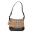 Burberry B Burberry Brown Beige with Black Canvas Fabric Haymarket Check Shoulder Bag United Kingdom