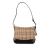 Burberry B Burberry Brown Beige with Black Canvas Fabric Haymarket Check Shoulder Bag United Kingdom