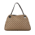 Gucci AB Gucci Brown Beige Canvas Fabric GG Eclipse Shoulder Bag Italy