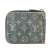 Louis Vuitton B Louis Vuitton Blue Denim Fabric Monogram Zippy Wallet France