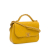 Chanel Yellow Mustard Lambskin Leather Leather Quilted Lambskin Chain Infinity Top Handle Flap Italy