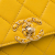 Chanel Yellow Mustard Lambskin Leather Leather Quilted Lambskin Chain Infinity Top Handle Flap Italy