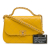 Chanel Yellow Mustard Lambskin Leather Leather Quilted Lambskin Chain Infinity Top Handle Flap Italy