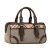 Burberry B Burberry Gray with Brown Canvas Fabric Nova Check Handbag United Kingdom