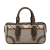 Burberry B Burberry Gray with Brown Canvas Fabric Nova Check Handbag United Kingdom