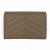 Saint Laurent Cassandre Small Chevron Quilted Lambskin Leather FLA Wallet Dusty Grey