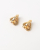 Christian Dior Rhinestone Logo Heart Earrings