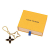 Louis Vuitton AB Louis Vuitton Gold with Black Gold Plated Metal Puzzle Key Ring and Bag Charm Italy