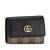 Gucci B Gucci Brown Beige with Black Coated Canvas Fabric GG Supreme Marmont 6 Key Holder Case Italy