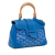 Goyard B Goyard Blue Coated Canvas Fabric Mini Goyardine Saigon Souple France