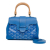 Goyard B Goyard Blue Coated Canvas Fabric Mini Goyardine Saigon Souple France