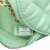 Chanel AB Chanel Green Light Green Lambskin Leather Leather Quilted Lambskin Round Crossbody Italy