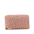 Miu Miu AB Miu Miu Pink Lambskin Leather Leather Matelasse Zip Around Wallet Italy