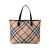 Burberry B Burberry Brown Beige Coated Canvas Fabric Supernova Check Tote China