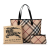 Burberry B Burberry Brown Beige Coated Canvas Fabric Supernova Check Tote China