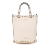 Valentino AB Valentino Brown Beige Calf Leather Rockstud Grained Pouch Italy