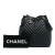 Chanel AB Chanel Black Calf Leather Chevron skin Urban Spirit Bucket Bag Italy