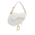 Christian Dior AB Dior White Canvas Fabric Mini Oblique Saddle Italy