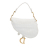 Christian Dior AB Dior White Canvas Fabric Mini Oblique Saddle Italy