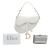 Christian Dior AB Dior White Canvas Fabric Mini Oblique Saddle Italy