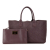 Bottega Veneta AB Bottega Veneta Purple Plum Calf Leather Medium Intrecciato Cabat Tote Italy