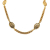 Chanel B Chanel Gold Gold Plated Metal Crown and CC Medallion Station Necklace France