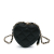 Chanel AB Chanel Black Lambskin Leather Leather Lambskin CC in Love Heart Necklace Bag Italy