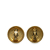 Chanel B Chanel Gold Gold Plated Metal CC Clip On Earrings France