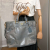 Prada Vitello Shine Tote Bag Grey