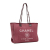 Chanel AB Chanel Red Canvas Fabric Deauville Tote Italy