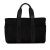 Hermès AB Hermès Black Canvas Fabric Toile Acapulco MM Tote France