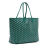 Goyard AB Goyard Green Coated Canvas Fabric Goyardine Saint Louis PM France