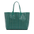 Goyard AB Goyard Green Coated Canvas Fabric Goyardine Saint Louis PM France