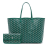 Goyard AB Goyard Green Coated Canvas Fabric Goyardine Saint Louis PM France