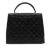 Chanel B Chanel Black Caviar Leather Leather Caviar Kelly Top Handle Bag France