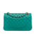 Chanel AB Chanel Blue Turquoise Lambskin Leather Leather Medium Classic Lambskin Double Flap France