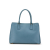 Prada B Prada Blue Light Blue Saffiano Leather Medium Galleria Satchel Italy