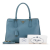 Prada B Prada Blue Light Blue Saffiano Leather Medium Galleria Satchel Italy