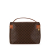 Celine B Celine Brown Coated Canvas Fabric Macadam Vanity Bag Italy