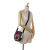 Chanel B Chanel Black with White Canvas Fabric And Rubber Airlines Round Crossbody Italy