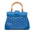 Goyard AB Goyard Blue Coated Canvas Fabric Mini Goyardine Saigon Souple France