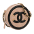 Chanel AB Chanel Brown Beige Caviar Leather Leather Caviar CC Filigree Round Crossbody Italy