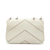 Chanel B Chanel White Calf Leather Caviar Macro Chevron Flap Italy