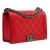 Chanel AB Chanel Red Lambskin Leather Leather Medium Lambskin Double Stitch Boy Flap Italy