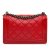 Chanel AB Chanel Red Lambskin Leather Leather Medium Lambskin Double Stitch Boy Flap Italy