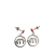 Miu Miu B Miu Miu Silver Platinum Metal Micro Candy Jewels Push Back Earrings Italy