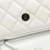 Chanel AB Chanel White Calf Leather Quilted skin Maxi Pearls Clutch With Chain Italy