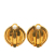 Chanel B Chanel Gold Gold Plated Metal CC Clip On Earrings France