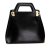 Salvatore Ferragamo B Ferragamo Black Calf Leather Wanda Top Handle Bag Italy